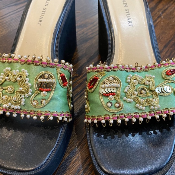 Beaded Wedge Sandals - Picture 2 of 5